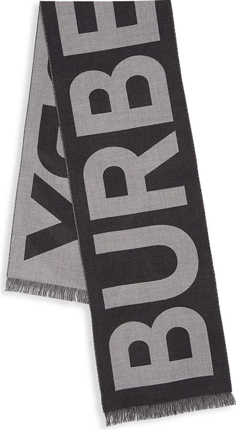 Burberry Logo Jacquard Wool Football Scarf 